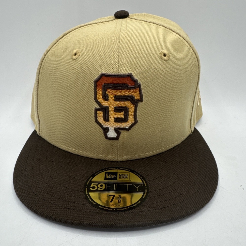 New Era San Francisco Giants 59FIFTY Sunset Fade Fitted Hat Patch 7 3/8 Rare